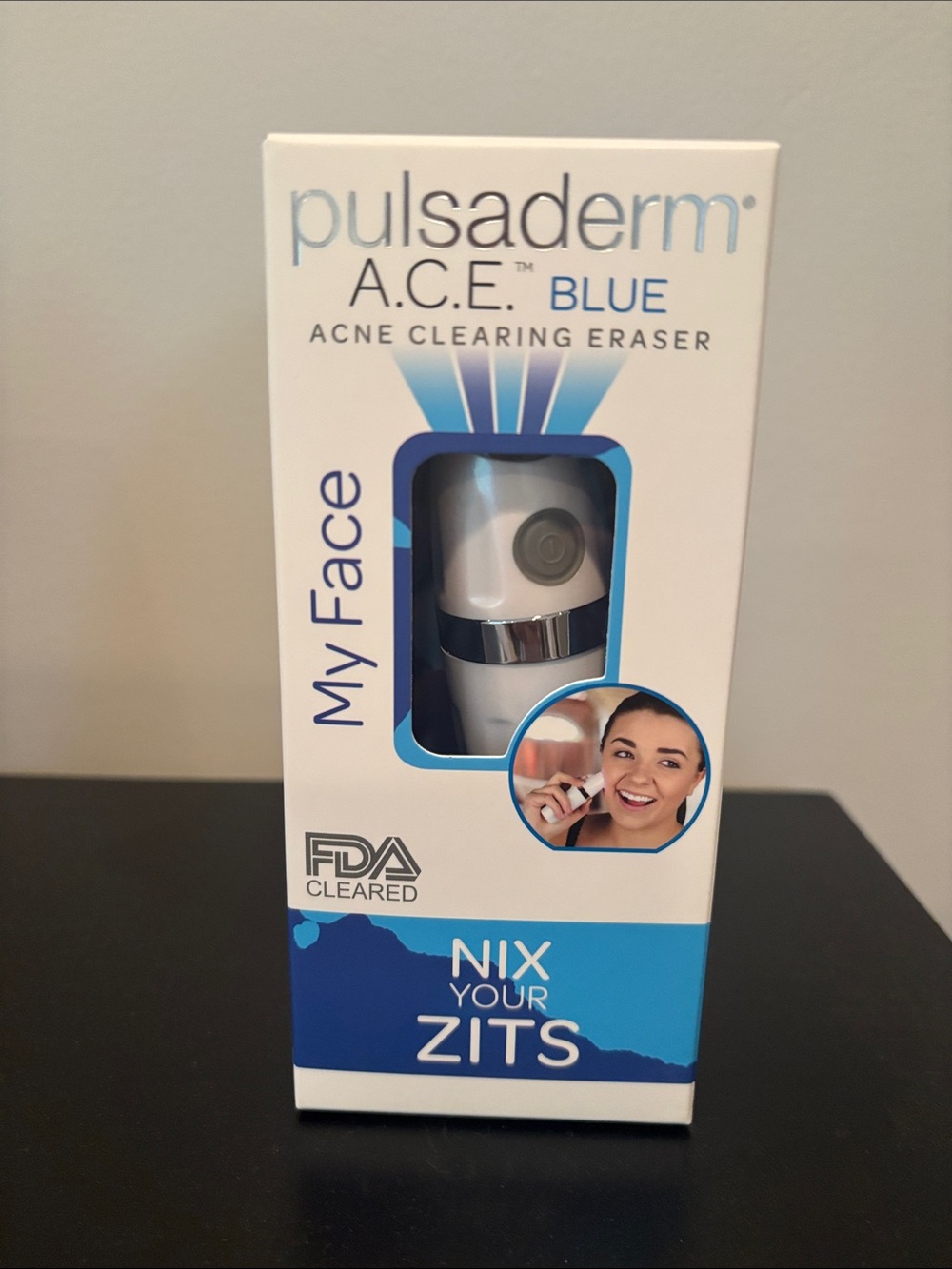 NIB Pulsaderm A.C.E. Blue Acne Clearing Eraser - Blue